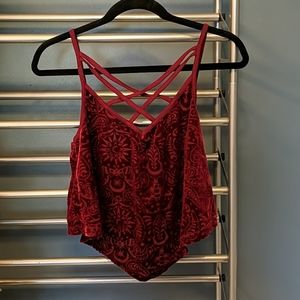 Killstar Red Velvet Moth Moon Tank Top